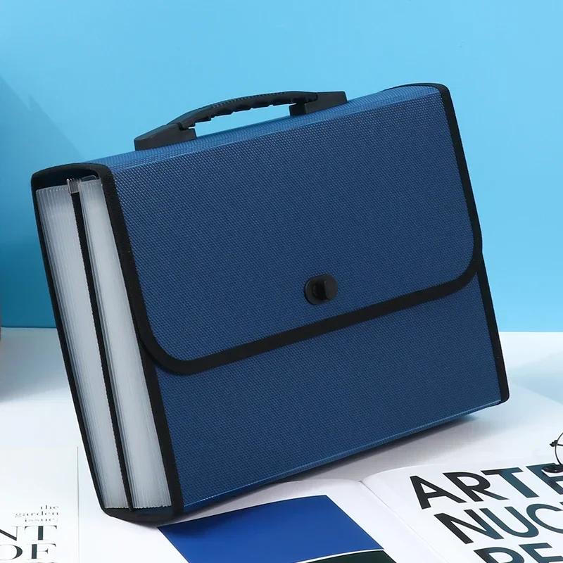 26 Grid Organ Bag Rotating Buckle Multi Layer Handheld Folder A4 Large Capacity High School Student Exam Paper File Storage Bag Quality