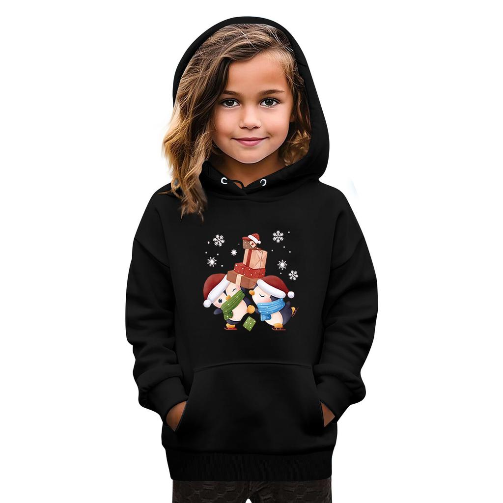 Sweatshirts For Teen Girls Hoodies Long Sleeve Drawstring Pullover Cute Oversized Hoodie Christmas Day