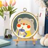 1pc Kitten Pattern Russian Stamping Embroidery DIY Yarn Painting Embroidery Material Kit