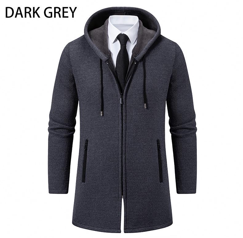 Men's Hooded Knit Windbreaker Cardigan Plus Size (2025)