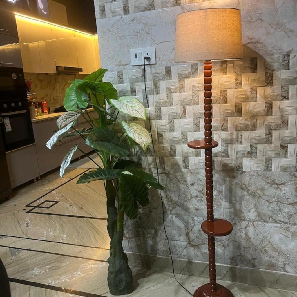 Modern Industrial Floor Lamp with Brown Antique Finish for Living Room Corners & Dining Room-All Occasion Lamp for Cozy Atmosphere Lighting