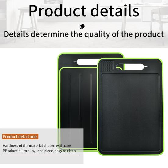 Food Chopping Board Rounded Edge Widely Used Easy To Clean Convenient Quick Thaw Tool Kitchen Supplies