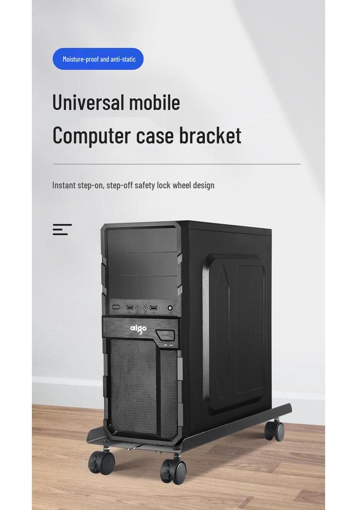 Verstellbarer Desktop-Computerständer mit Rädern