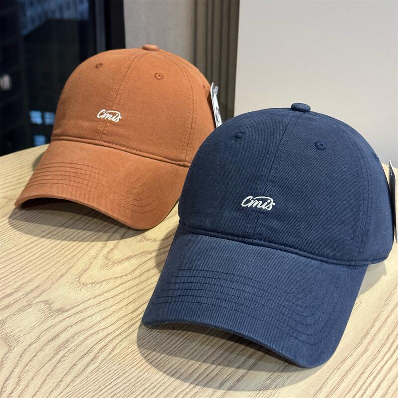 New small letter embroidery old casual retro fashion versatile street soft top cap baseball cap tide