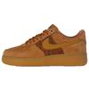 Air Force 1 Cow Leather Slip Resistant Lightweight Non Slip Lightweight Low Top Skateboard Shoes Unisex Wheat CJ9179-200(Team10-)