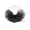 Layered Ruffled Mesh Neck Ruff Renaissance Victorian Metallic Foil Tulle Faux Collar Shawl Choker for Themed Parties