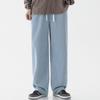 Summer Thin Jeans Men's Loose Straight High Street Elastic Waist Casual Wide-leg Pants