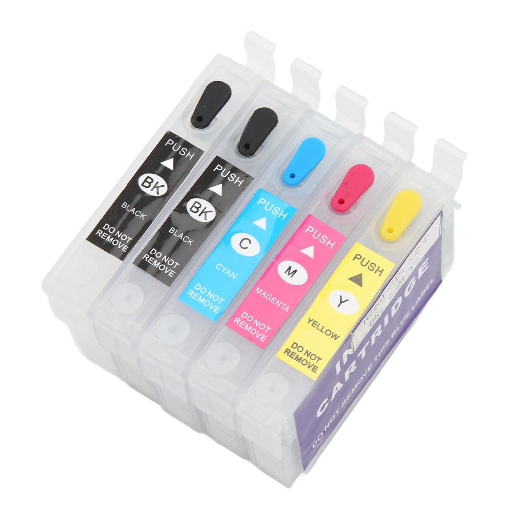 5PCS Ink Cartridge PP 4 Colors Anti Leakage Large Capacity Smooth Output Catridge Combo Pack for Printer