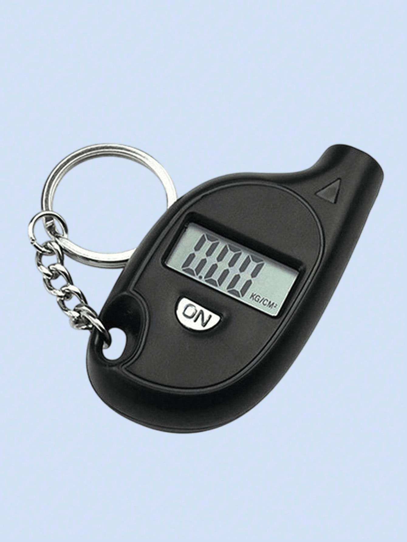 

Digital tire pressure gauge - keychain design, compact and portable, suitable for cars/motorcycles/bicycles, safety warning чёрный