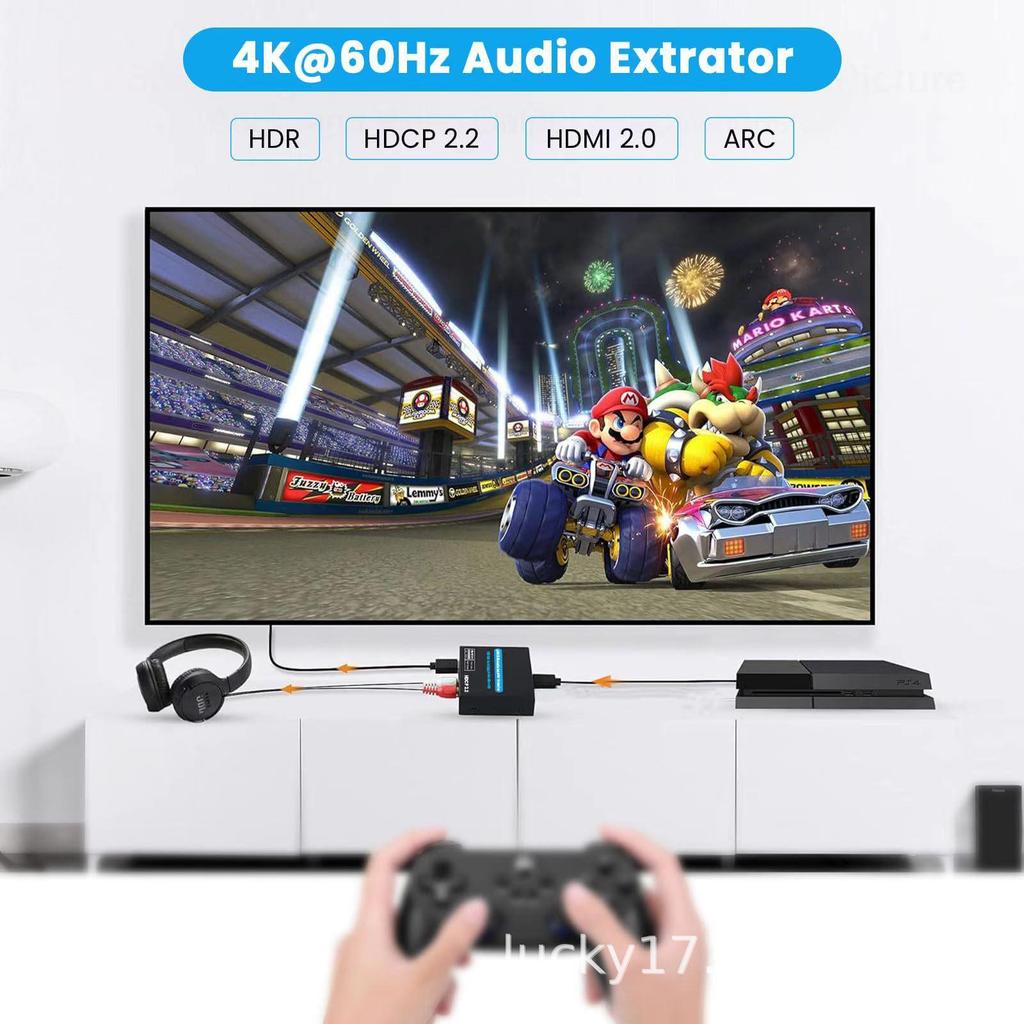 New HDMI 2.0 Audio Splitter with ARC, 4K@120Hz, 5.1 Optical Output