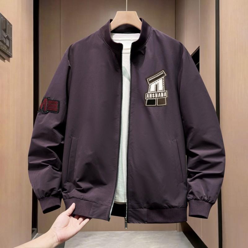 Plus Size Mens Baseball Jacket Loose Fit Street Style Casual Outerwear Tall Guys 2026 Fall