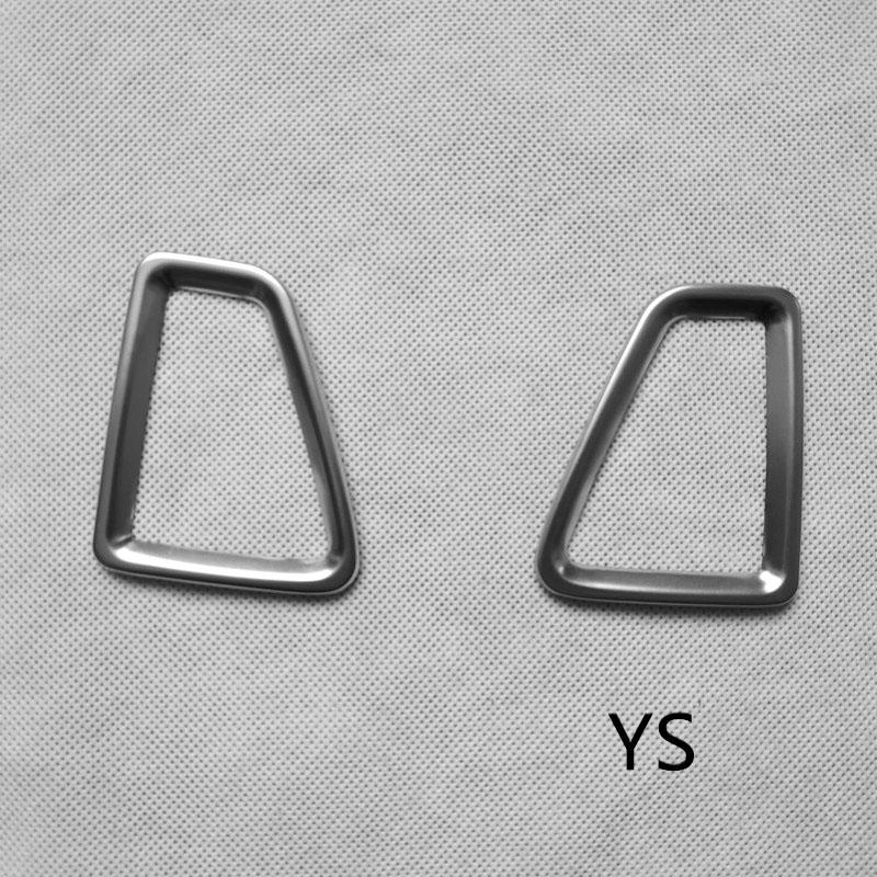 

Front Air Vent Bezel Garnish Interior Metal Trim Cover for Skoda Kodiaq 2016 2017 2018 Car Styling Stickers Accessories 2 Pcs YS