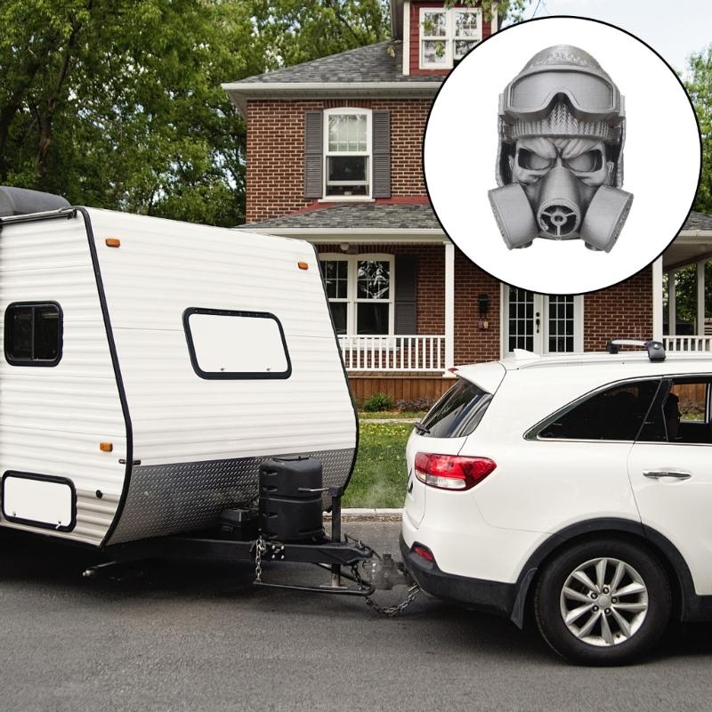 Trailer Hitch Cover Hitch Decorative Protector Hitch Cover Gas Mask Coupling Cover Prevent Receiver Tube From Rusting
