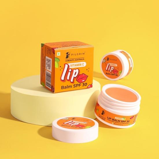 Pilgrim Vitamin C Lip Balm SPF 30 with Australian Kakadu Plum & Shea Butter| Lip Balm SPF 30 for Women & Men| Lip Balm for Smooth Soft Lips | 9 Gm