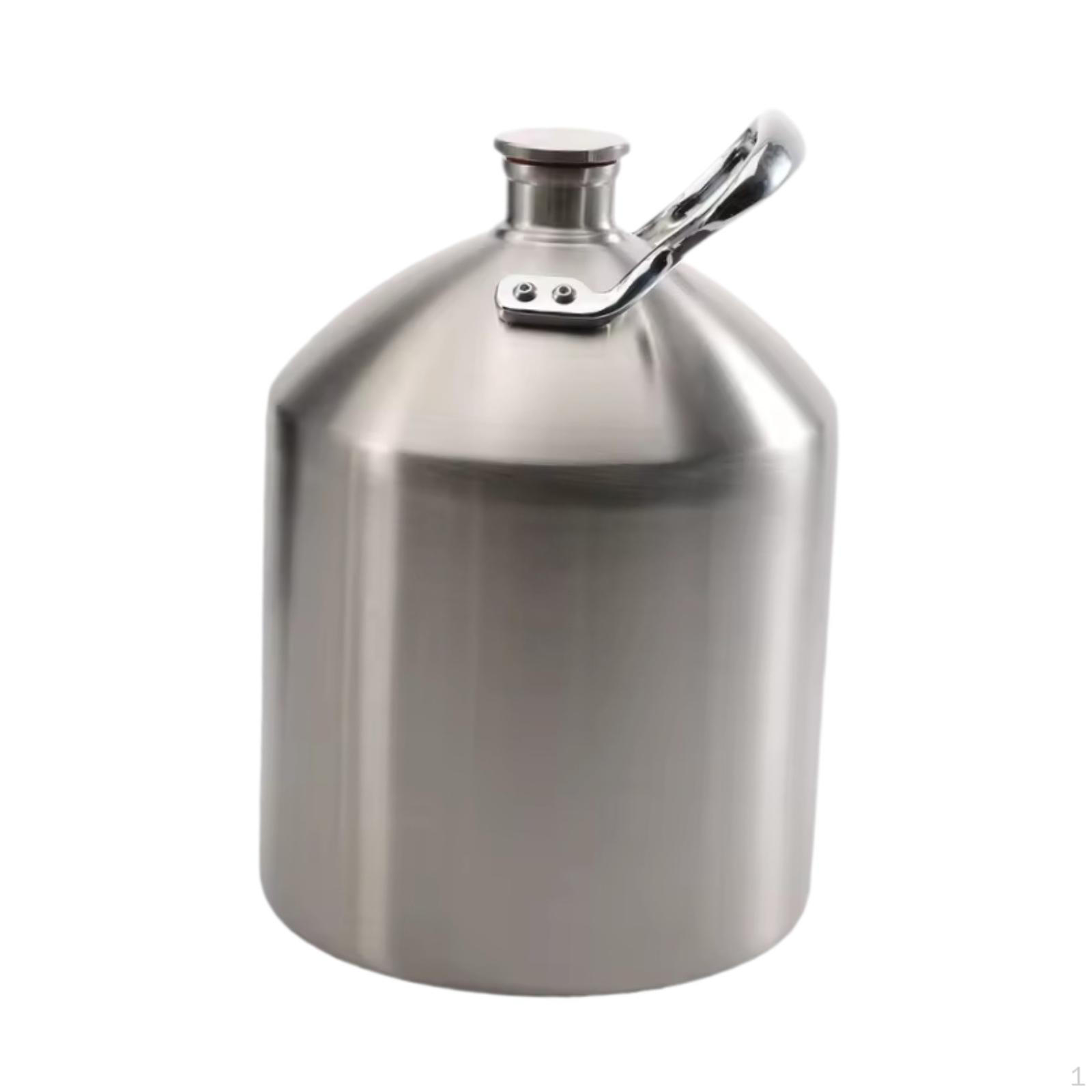 

304 Stainless Steel Beer Growler Professional Portable Home Brew Accessories Keep Fresh with Handle 5L