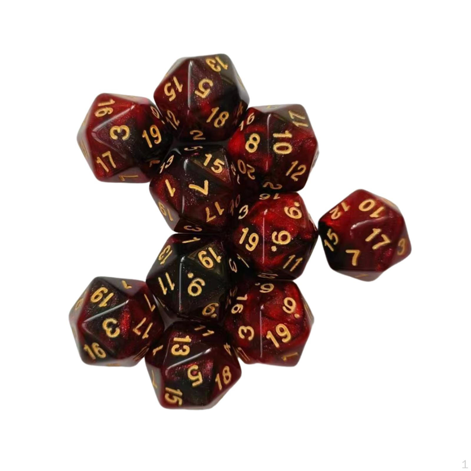 

Polyhedral Dice Assortment for Interactive Gaming Sessions Red