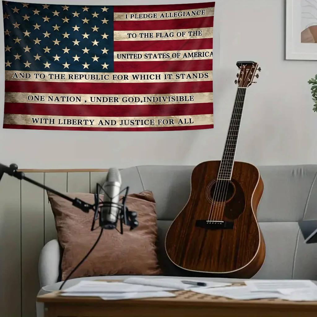 Amerikanische Eid-Flagge Wandteppich Wohnzimmer Patriotismus-Tag Dekoration Eid Hänge-Tuch Raumdekoration
