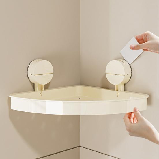 Baderomstrekant Oppbevaringshylle Sterk Bærende Avtakbar Enkel installasjon Huldesign Oppbevaringsbrett
