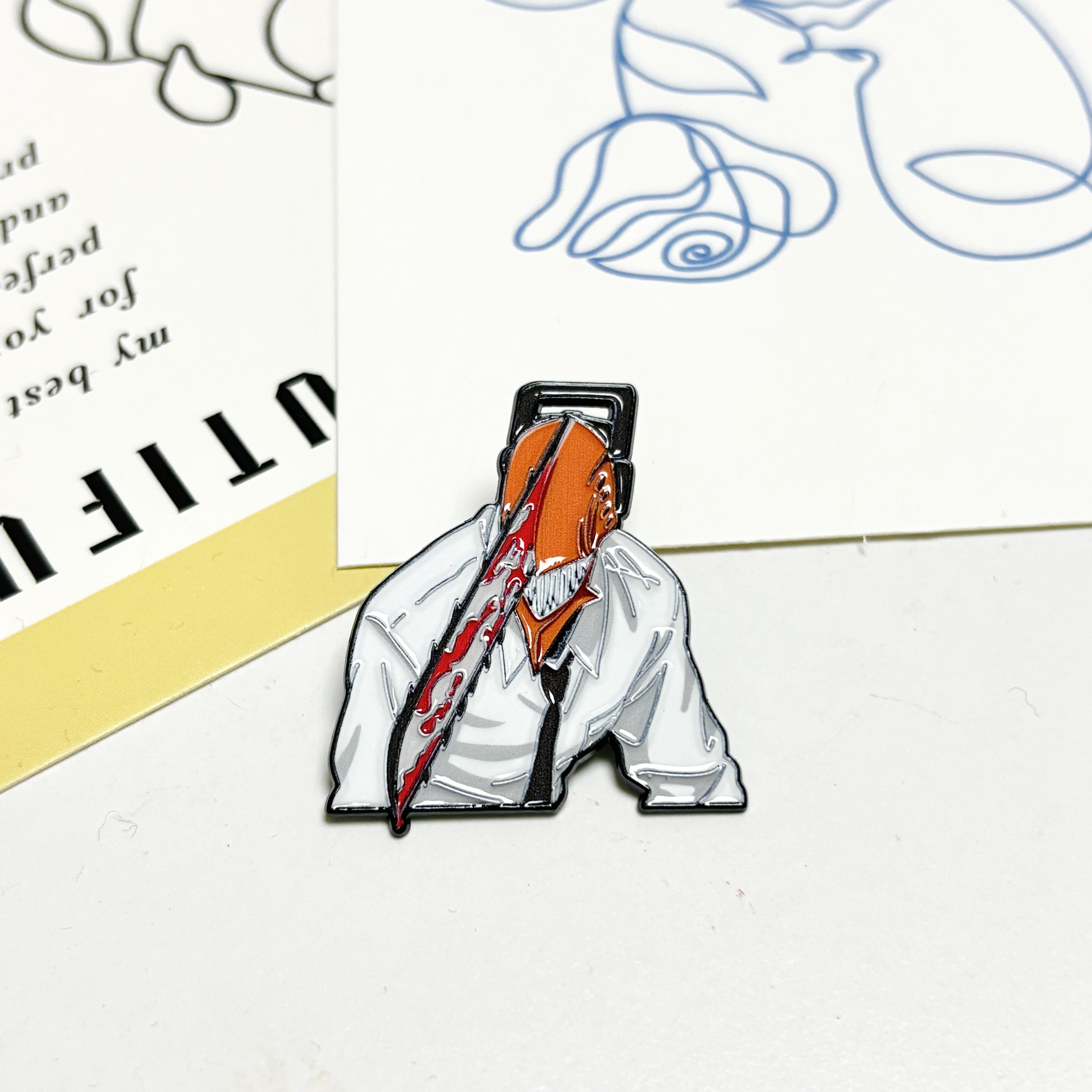 Anime Character Enamel Brooch Badge Women Men Cartoon Decorative Pin Punk Accessory Gift Friends for and Kid Friendly Entertaining Fun Play Safe