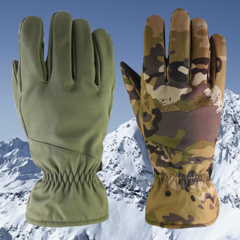 Winter Men's and Women's Skiing Full-finger Gloves, Piled and Thickened Warm Outdoor Electric Vehicles, Bicycles,