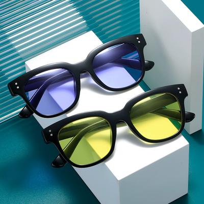 Yellow Sunglasses Women'S Square Sunglasses Harajuku Retro Personalized Glasses Men
