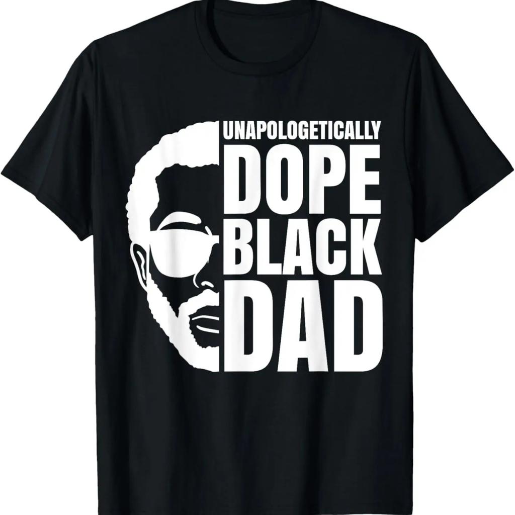 Dope Black Dad Afro American African Fathers Day Juneteenth T-Shirt