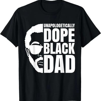 Dope Black Dad Afro American African Fathers Day Juneteenth T-Shirt