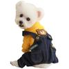 Yellow Teddy Bear Autumn Strap Pants Multicolor Cute Denim Overalls Soft Dog Coat