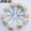 10PCS 3mm Wool Polishing Heads for Electric Grinders Metal Jewelry Detailing Tools Accessories