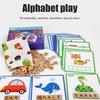 100Pcs Spell Learning Educational Toys Alphabet Colors Recognition Game Matching Letter Game for Preschool Kindergarten Kids