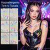 Temporary Body Art Decals 5 Sheets Holographic Lightning Tattoos, Waterproof Flash Removable Tattoo Stickers Stickers, Full Color for Festival