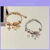 Cross Charm Bracelet For Women With Luminous Nightlight Pendant And Adjustable Crown Design
