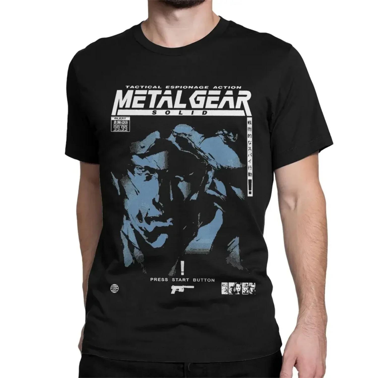 

Men Women Metal Gear Casual 100% Cotton Tees O Neck Short Sleeve T Shirts MGS1 Solid Snake Game T-Shirt Clothing S разноцветный