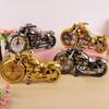 Creative Motorcycle Motorbike Pattern Alarm Clock Desk Clock Creative Home Birthday Gift Cool Clock (Wheel Type Was Randomly)