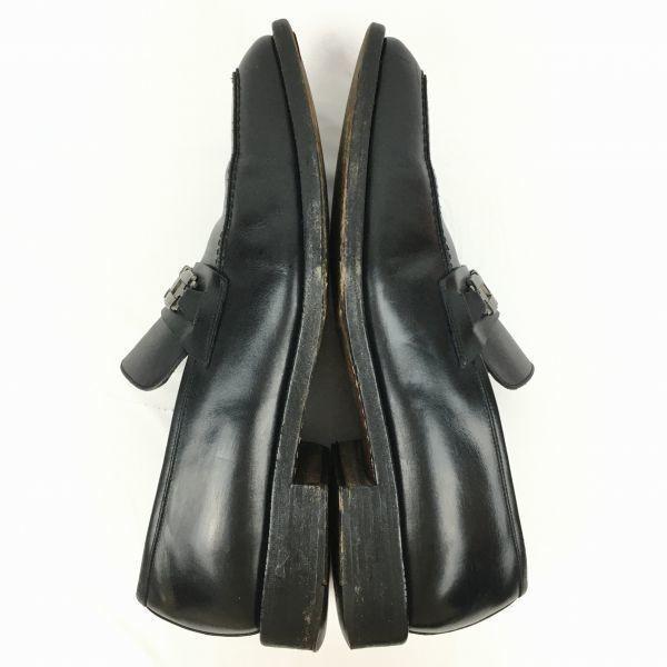 Salvatore Ferragamo Hergestellt in Italien Vollleder Bit Loafer Slipper Schuhe Schwarz Größe 9.5EE Herren(GEBRAUCHT)