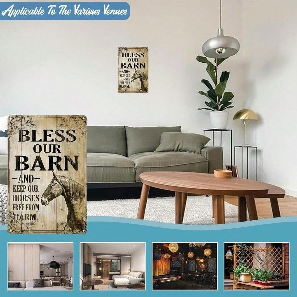 Vintage Farmhouse Metal Tin Sign Rustic Wall Art Decor 8x12 Inches Bar Backyard Home