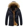 Parka invernale spesso e caldo da uomo in pile con cappuccio da uomo, giacca invernale da uomo, cappotto caldo in velluto da uomo