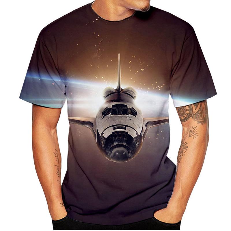 Airplane 3D Print T-Shirts Men Women Aircraft Pattern Y2k Graphic Tee Tops Kids Street Oversized Fashion Short Sleeve T Shirt