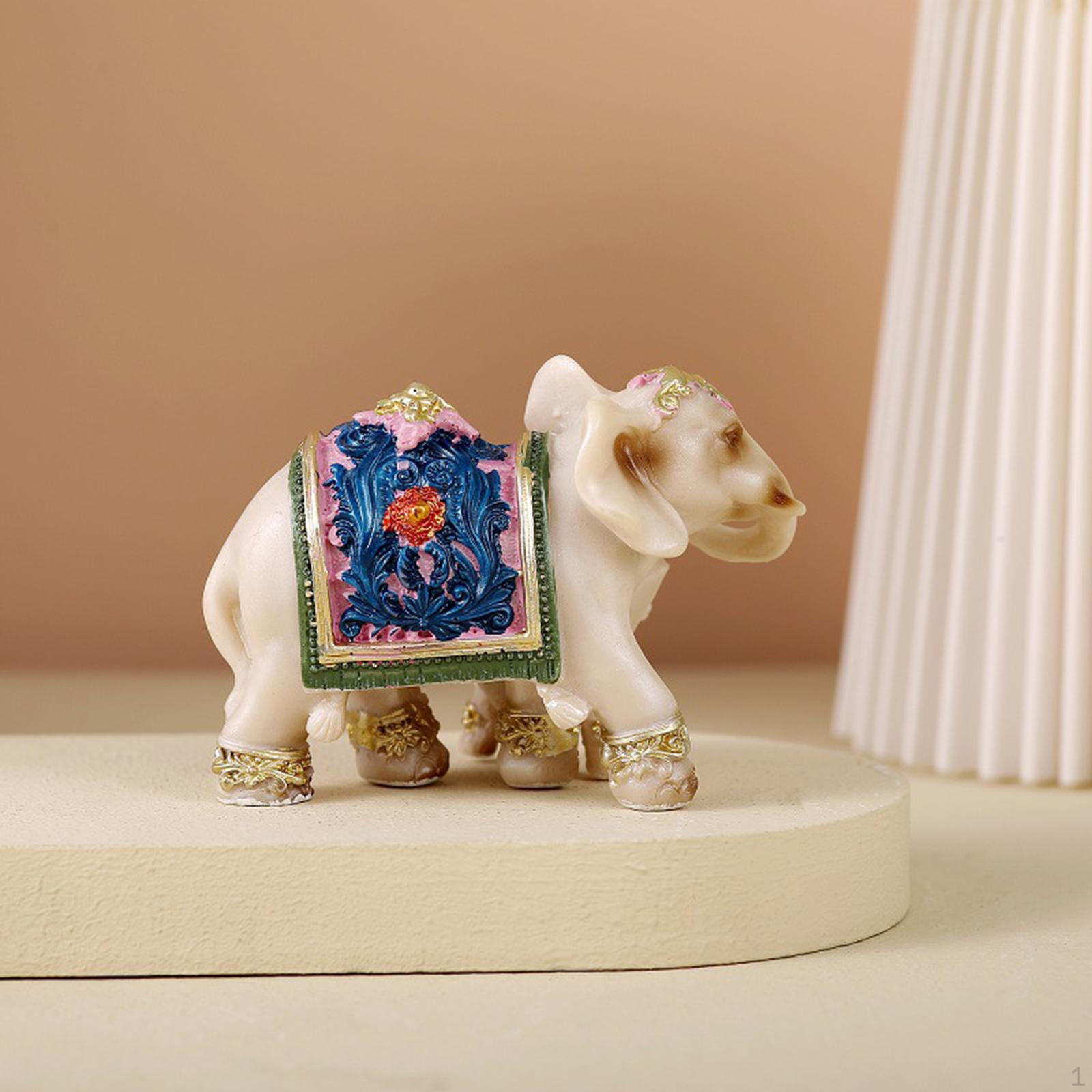 

Статуи семьи слонов, стоящая скульптура, настольное украшение, 10x5,5x7 см, настольная коллекция для