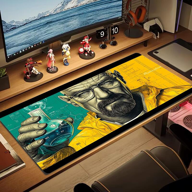 Breaking Bad Color Mouse Pad Large Gaming Table Cushion Non-slip Laptop Tablet Big Mousepad XXL Mat Mini PC Playmat With Lock Edge