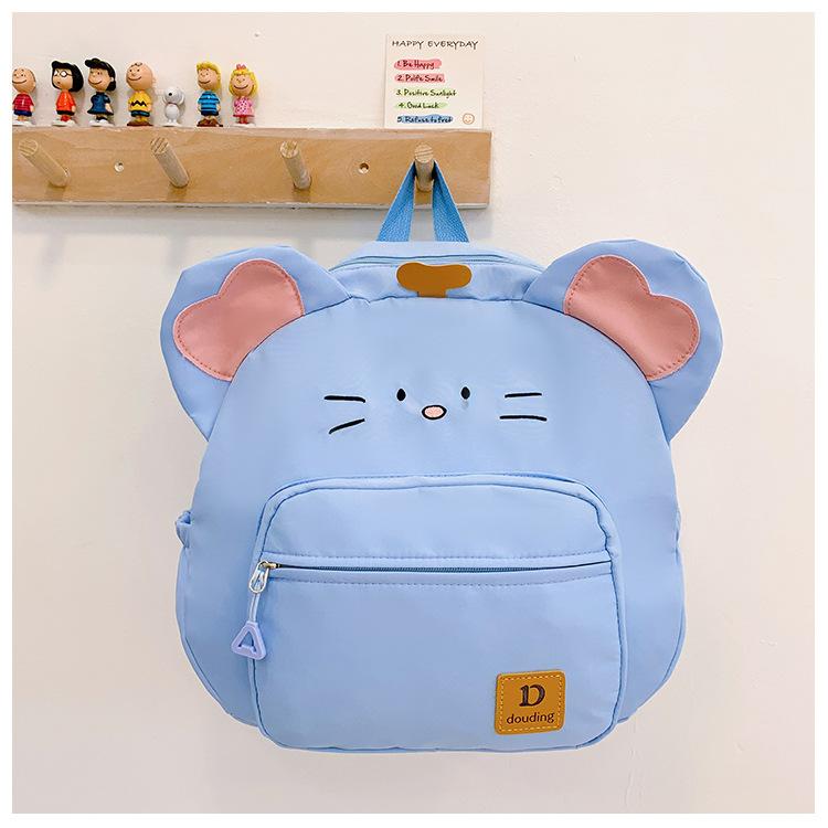 

New schoolbag cute cartoon animal lightweight baby backpack fresh primary school schoolbag синій