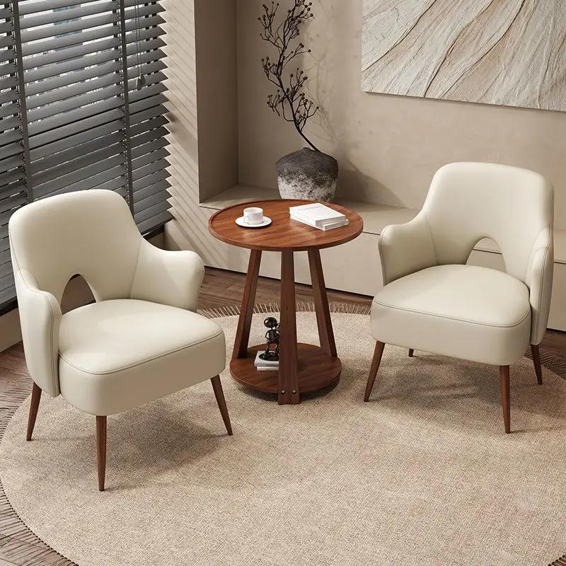 Internet celebrities cream wind balcony leisure area layout tables and chairs lazy reading small coffee table