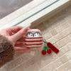 Red striped cherry AirPods new 1st generation earphone case for AirPods Pro1st generation/Pro1st generation