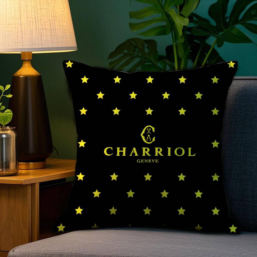 French C-Charriol Pillow Case Plush Fabric Soft Double Sided Print Sofa Cushion Cover Throw Pillow Covers