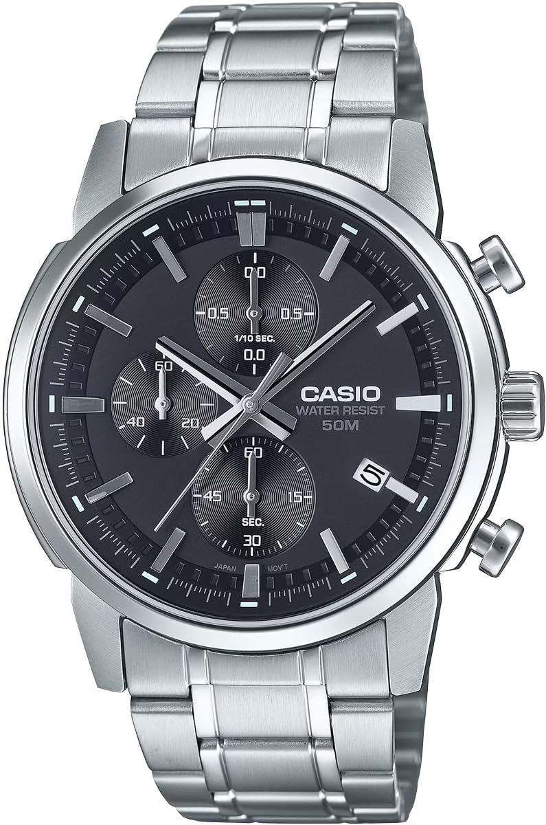 

Casio Standard Men s Wristwatch MTP-E510D-1A1V Quartz 1/10 Second Chronograph Black