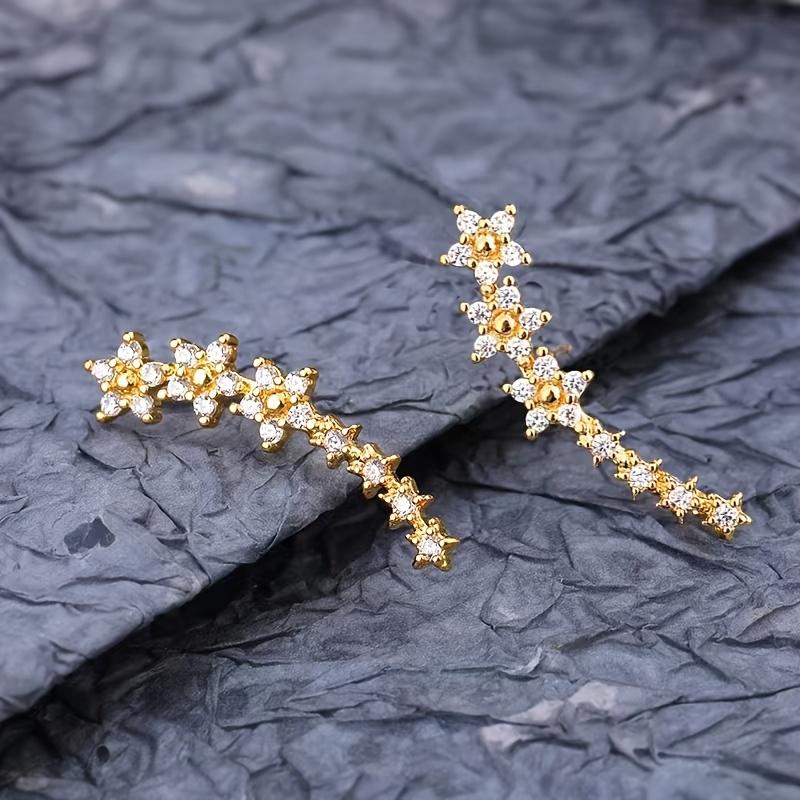 

Stainless Steel Sequin Floral Earrings for Women – Elegant Bezel Set Hypoallergenic Flower Studs for Sensitive Skin, Everyday Wear Gift золотистый