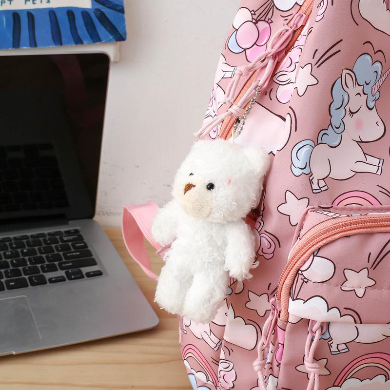 School bag new fashion nylon school bag for primary and secondary school students to reduce the burden, large capacity three-piece set