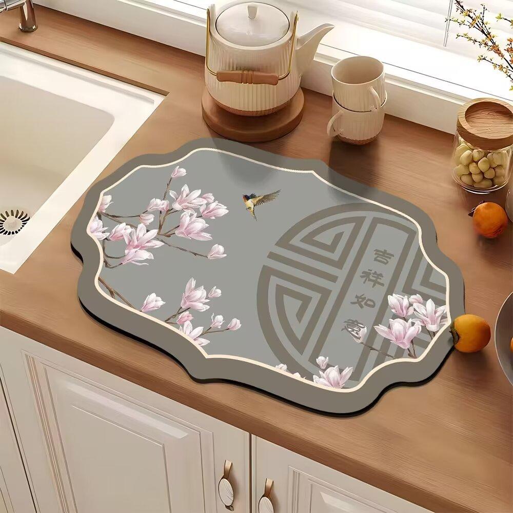 Kitchen Countertop Drain Mat High Appearance Level Absorbent Washing Dishes Dishes Dishes Chopsticks Sink Faucet Bar Table Mat