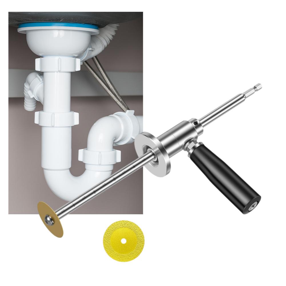 Inside Pipe Cutter 1-1/2 Inch To 8 Inch Hex PVC Plumbing Inside Cutter Adjustable Cutting Depth Blade Plumbing Repairing Tools