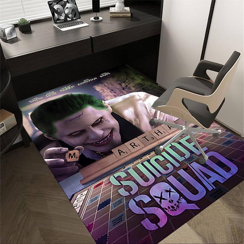 

1 шт. Коврик для пола с противоскользящей основой «Отряд самоубийц», очень большой, для офиса, семьи, спальни, студии - Большой ковер, ковер для помещений1155A 60cm by 90cm